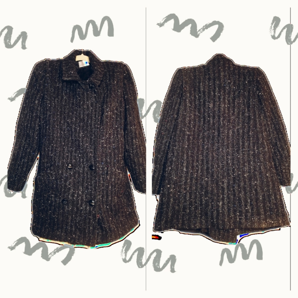 80s Dark Gray Long Oversized Blazer